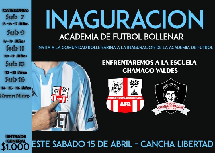 Todo listo para la inauguración de la Academia Formativa de Fútbol Bollenar