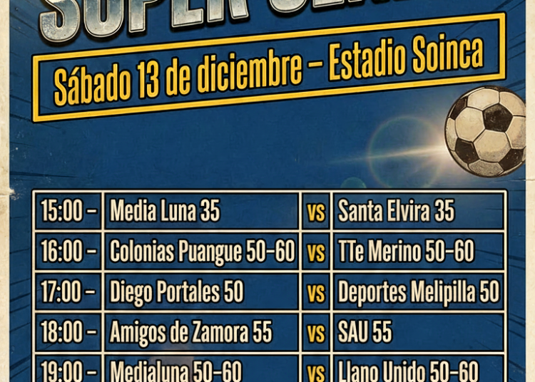 Jornada de fútbol en beneficio de Unión Medialuna Super Senior