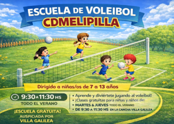 ¡Verano entretenido! Todos los niños invitados a participar de escuela de voleibol gratuita en la Villa Galilea